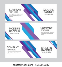 Set of abstract design banner template
