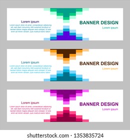 set abstract design banner web template with editable text. modern banner. eps 10
