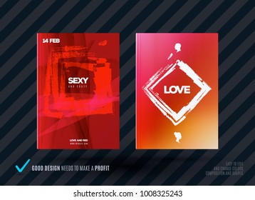 Set of abstract design of business vector brochure, template cover, playbill, poster