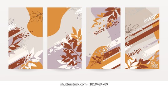 set of abstract design covers