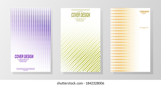 set of abstract design covers in different colors for a book, brochure or booklet, for the design of banners and posters
