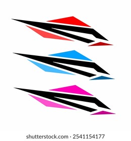 set of abstract design decal stickers for cars