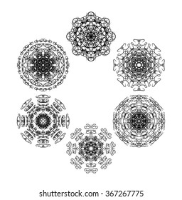 Set of abstract design element on white