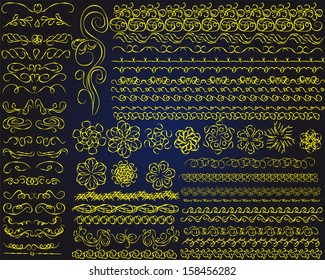 set of abstract design elements