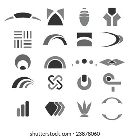 Set of abstract design elements