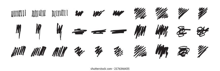 set of abstract design elements. big bundle of ink brush stroke vector illustration. big collection of stroke element on isolated background.