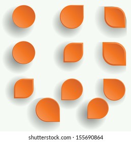 Set of abstract design elements. Vector illustration. 