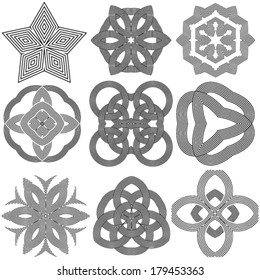 Set of abstract design elements. Vector illustration.