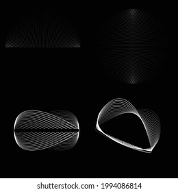 Set of abstract design elements. Vector illustration. Geometric shapes .
