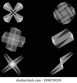 Set of abstract design elements. Vector illustration. Geometric shapes .