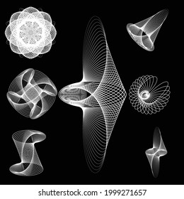 Set of abstract design elements. Vector illustration. Geometric shapes .