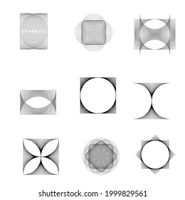 Set of abstract design elements. Vector illustration. Geometric shapes .