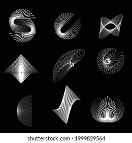 Set of abstract design elements. Vector illustration. Geometric shapes .