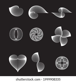 Set of abstract design elements. Vector illustration. Geometric shapes .