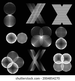 Set of abstract design elements. Vector illustration. Geometric shapes .
