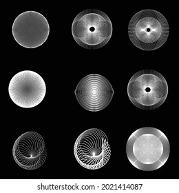 Set of abstract design elements. Vector illustration. Geometric shapes .
