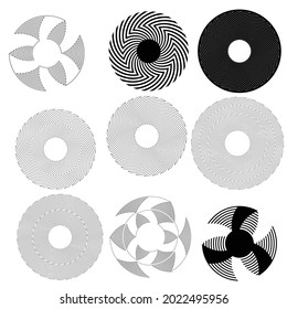 Set of abstract design elements. Vector illustration. Geometric shapes .