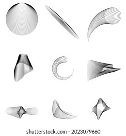 Set of abstract design elements. Vector illustration. Geometric shapes .