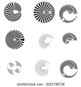 Set of abstract design elements. Vector illustration. Geometric shapes .