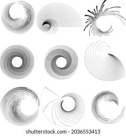 Set of abstract design elements. Vector illustration. Geometric shapes .