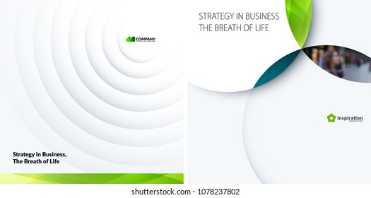 Set. Abstract design of light colourful vector elements for modern background with circles shadows for business branding.