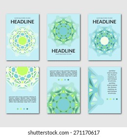 Set of abstract design templates brochures.