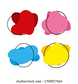 Set von abstrakten Designvorlagen. Organische Form. Einfache Vektorillustration.