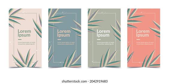 Conjunto de plantillas de diseño abstracto para historias de medios sociales.