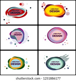 Set of abstract designer shapes