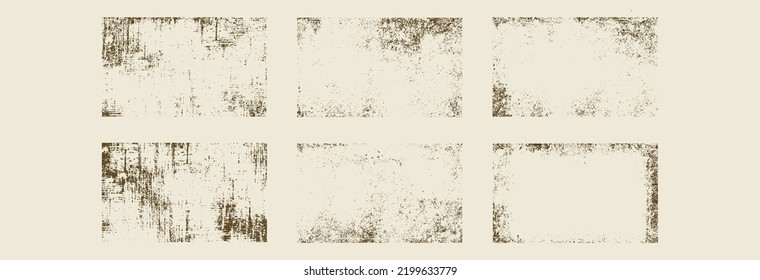 Set of Abstract dirty grunge grain texture, vintage style. Vector illustration.