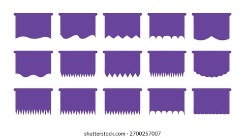 Set of abstract divider templates — minimal website and landing page header separators in vector style