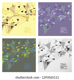 Set of abstract DNA strand symbol. Isolated on white background. Vector illustration, eps 10.