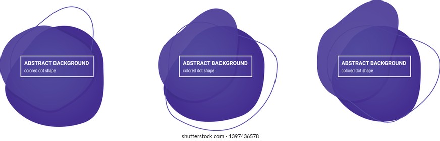 Set of abstract dot shapes background teplates in Purple-Heart, Daisy-Bush colors for banners, flyers, websites, brochures etc.