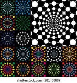 Conjunto de antecedentes abstractos de puntos, elementos de diseño