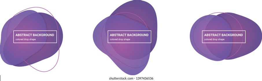 Set of abstract drop shapes background teplates in Tapestry, Affair colors for banners, flyers, websites, brochures etc.
