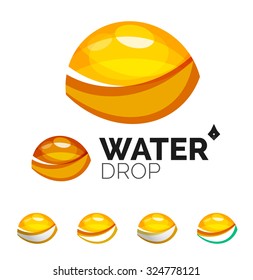 Set of abstract eco water icons, business logotype nature green concepts, clean modern geometric design. Created with transparent abstract wave lines Set of abstract eco water icons, business logotype nature green concepts, clean modern geometric design. Created with transparent abstract wave lines
