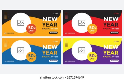 Set of abstract Editable minimal cover banner design template. blue and yellow background color. Suitable for social media post and web internet ads. Vector illustration with photo college.eps
