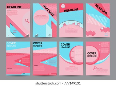 Set of abstract element  for cover design, Leaflet Brochure Flyer template design, book cover layout ,presentation   and web templates.