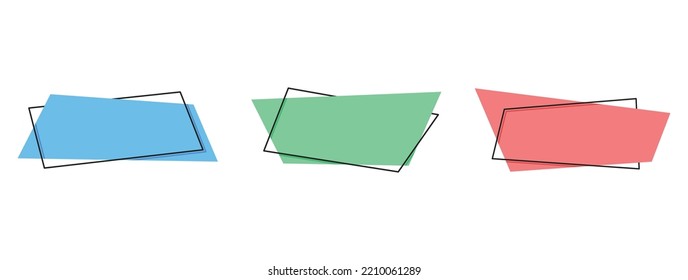 Set von abstraktem Elementdesign. Moderne Vektorkunst. EPS10 Illustration. 