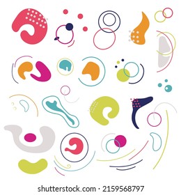 Set of abstract elements. Colorful