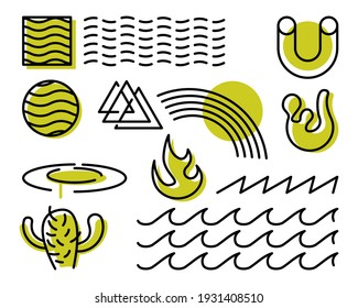 Set of Abstract elements design 