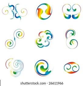 set of abstract elements for design