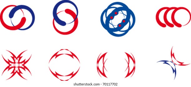 Set of abstract elements for design