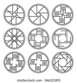 Set of abstract elements for design - amulets