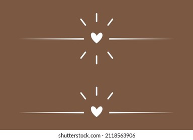 A set of abstract elements for the design of white hearts.
