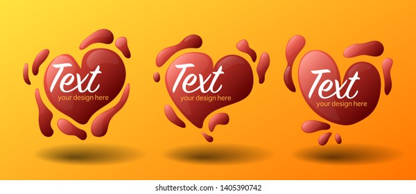 A set of abstract elements are horizontal vectors. Can be used with various designs.