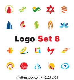 Set of abstract elements for logo design