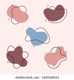 Set of Abstract elements for sales and branding background. Modern scandinavian illustrations. Minimal trendy style poster.