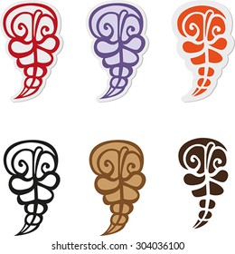 Set of abstract ethnic elements