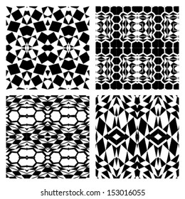 Set of Abstract Ethnic Seamless Geometric Patterns. Vector Illustration 